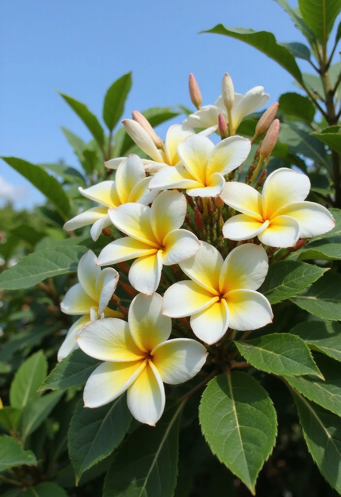Discover 11 Unique Tropical Flower Varieties You Need in Your Garden! - 8. Frangipani (Plumeria obtusa)