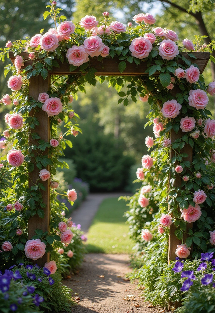 22 Seasonal Flower Garden Ideas That Ensure Year-Round Beauty in Your Yard! - 11. Vertical Gardens: Climbing Roses and Vines