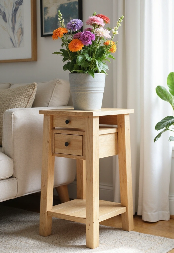 25 Clever Flower Stands for Small Spaces (You’ll Wish You Knew #4 Sooner!) - 11. Plant Stands with Built-in Storage