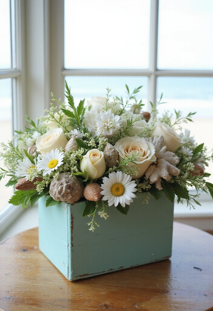 21 Seasonal Flower Boxes for Windows That Will Keep Your Home Blooming Year-Round! - 15. Coastal Vibes: Beach-Inspired Blooms