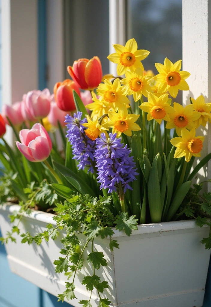 21 Seasonal Flower Boxes for Windows That Will Keep Your Home Blooming Year-Round! - 1. Spring Awakening: A Symphony of Colors