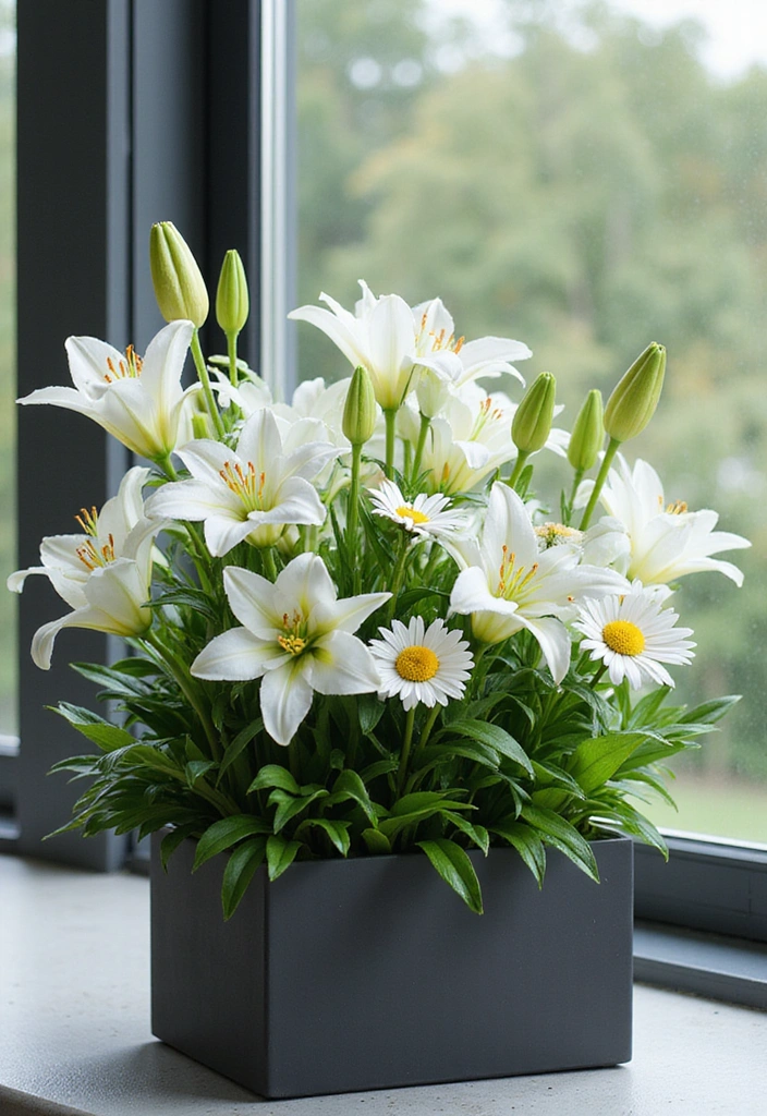 21 Seasonal Flower Boxes for Windows That Will Keep Your Home Blooming Year-Round! - 6. Minimalist Chic: Simple Yet Striking
