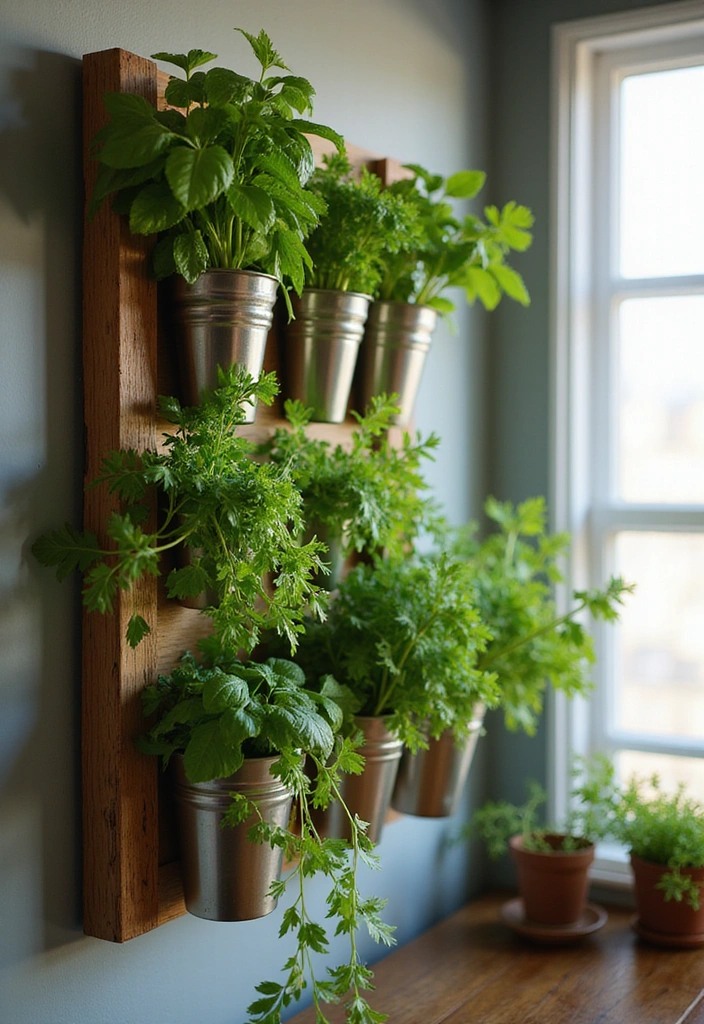15 DIY Indoor Herb Garden Hacks That'll Transform Your Space (Wait Until You See #8!) - 1. Vertical Wall Herb Garden