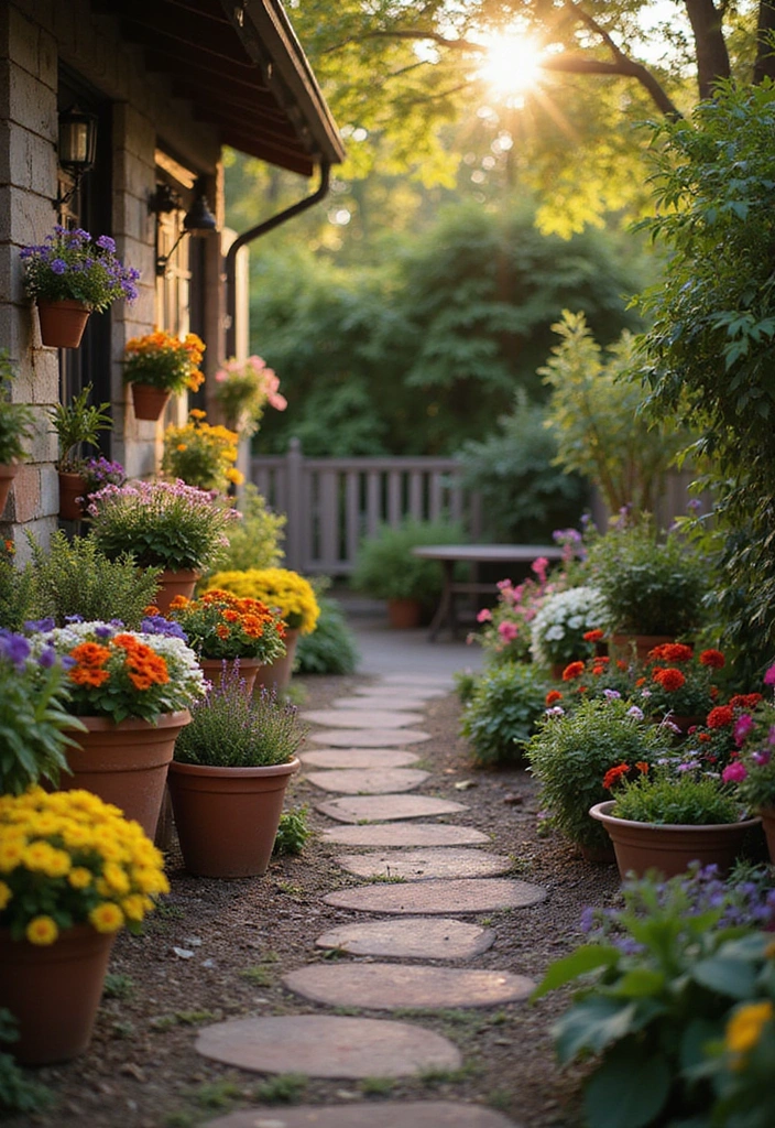 28 Flower Pot Outdoor Ideas That Will Turn Your Garden Into a Blooming Wonderland! - 13. Flower Pot Pathways