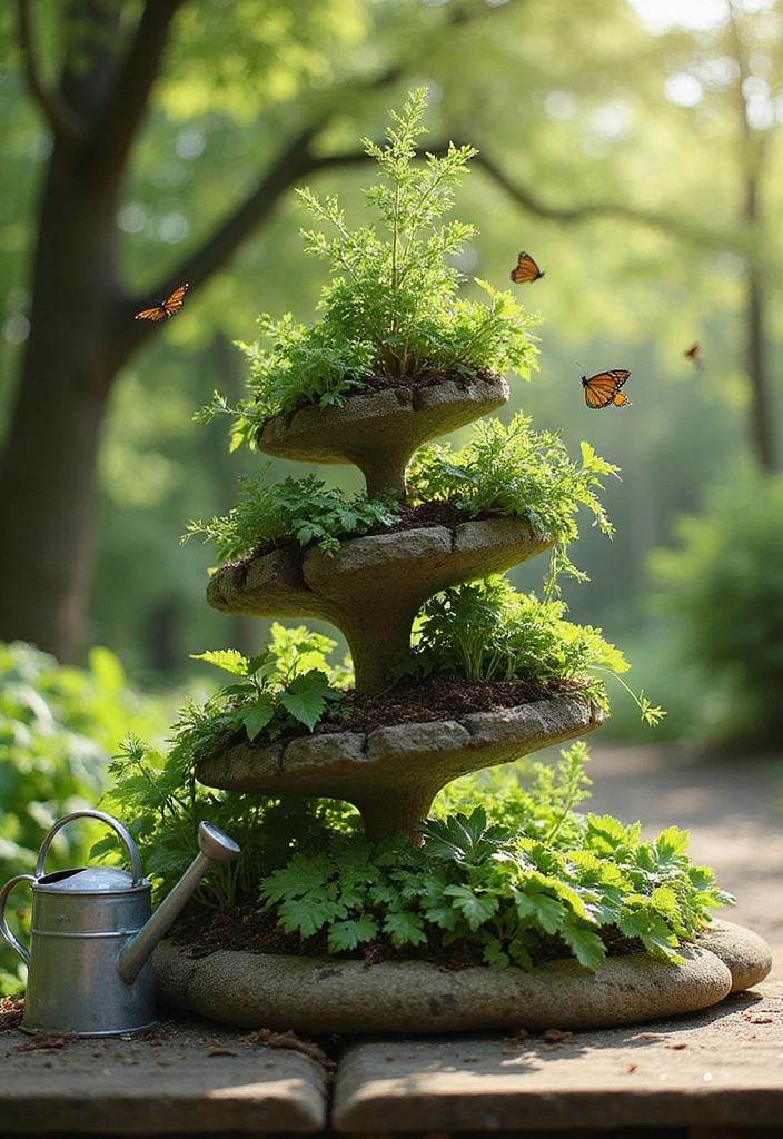 15 DIY Indoor Herb Garden Hacks That'll Transform Your Space (Wait Until You See #8!) - 5. Herb Spiral Garden