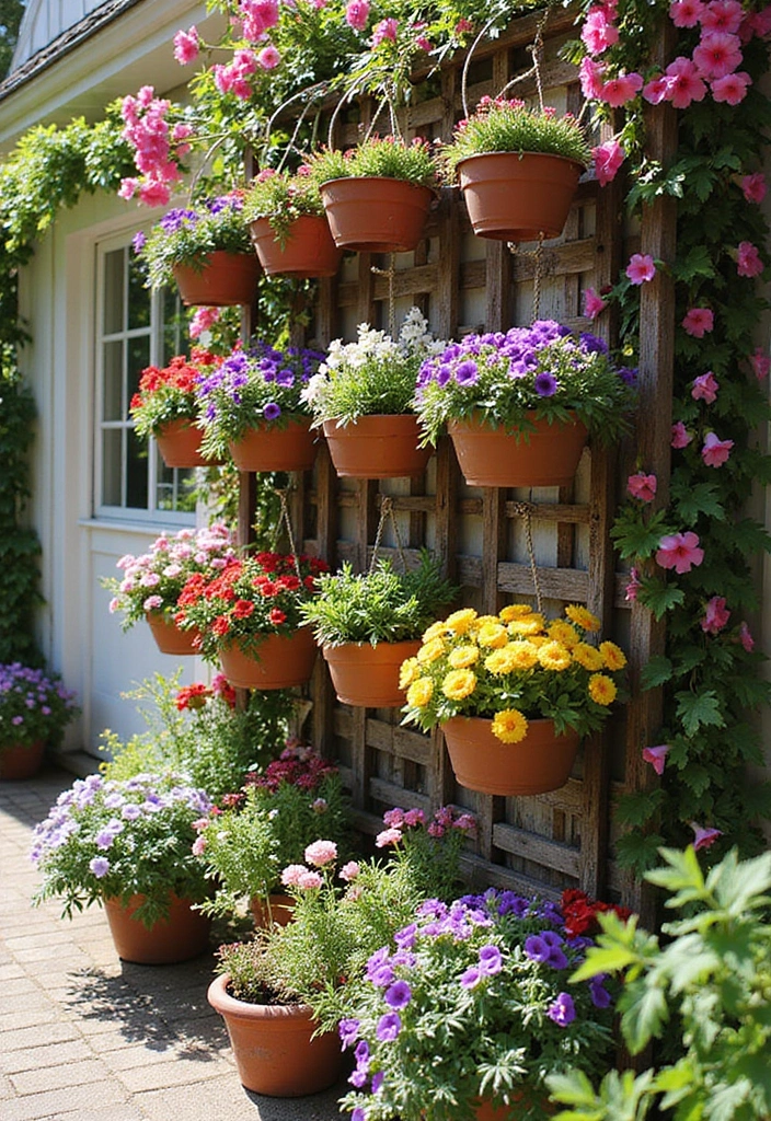 22 Colorful Landscaping Ideas That Will Make Your Flower Garden Truly Magical! - 2. Vertical Garden Displays