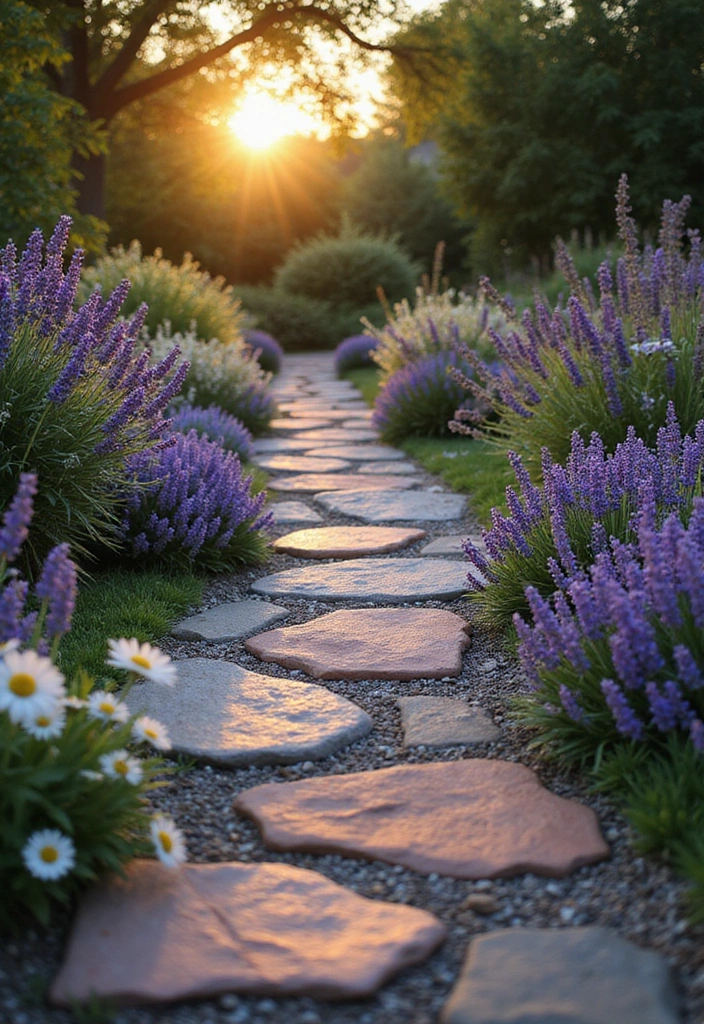 22 Colorful Landscaping Ideas That Will Make Your Flower Garden Truly Magical! - 4. Colorful Pathways