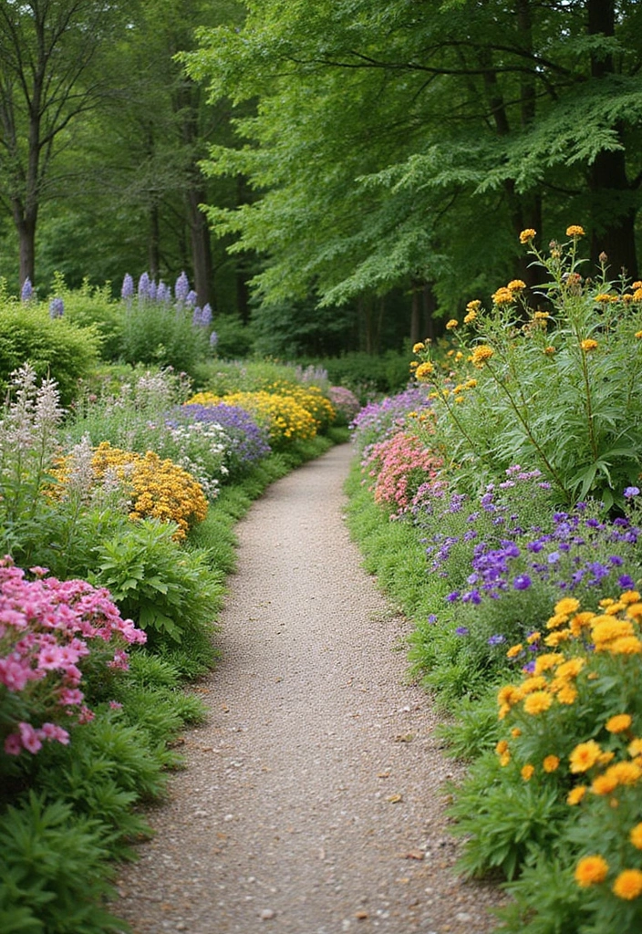 22 Seasonal Flower Garden Ideas That Ensure Year-Round Beauty in Your Yard! - 19. Garden Pathways: Flower Borders