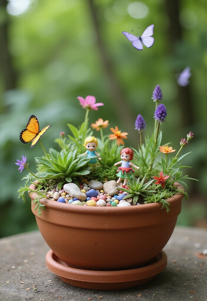 28 Flower Pot Outdoor Ideas That Will Turn Your Garden Into a Blooming Wonderland! - 10. Whimsical Fairy Gardens